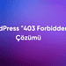 WordPress "403 Forbidden" Çözümü