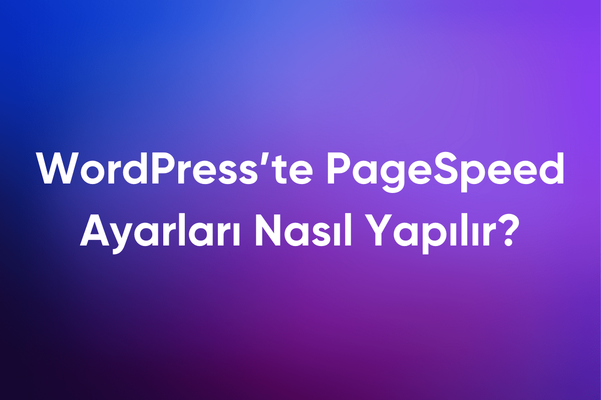 WordPress’te PageSpeed Ayarları Nasıl Yapılır?