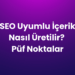 SEO Uyumlu İçerik Nasıl Üretilir? Püf Noktalar