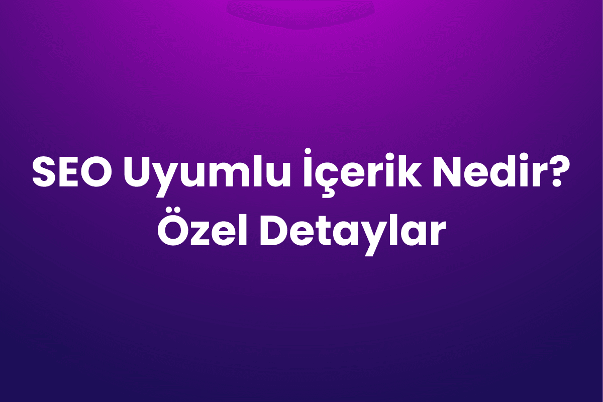 SEO Uyumlu İçerik Nedir? Özel Detaylar
