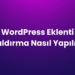 WordPress eklenti kaldırma nasıl yapılır?