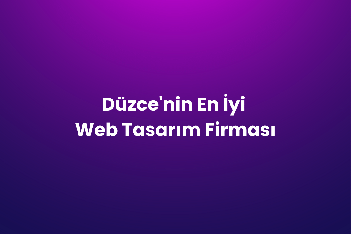 Düzce’nin En İyi Web Tasarım Firması